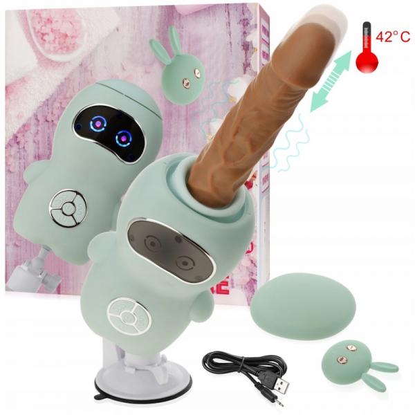 Dương vật giả rung thụt sưởi ấm Fking Machine Wanle Ares đế gắn tường robot thỏ